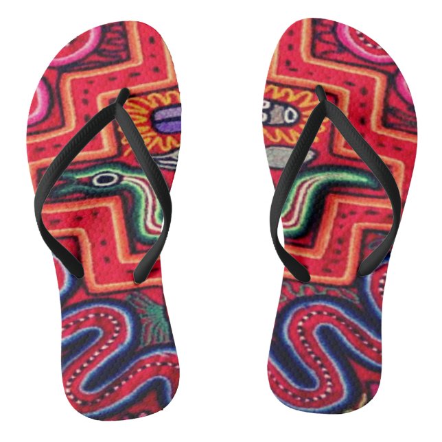 Tissu péruvien Imprimer tongs sandales d'été  (Semelle)