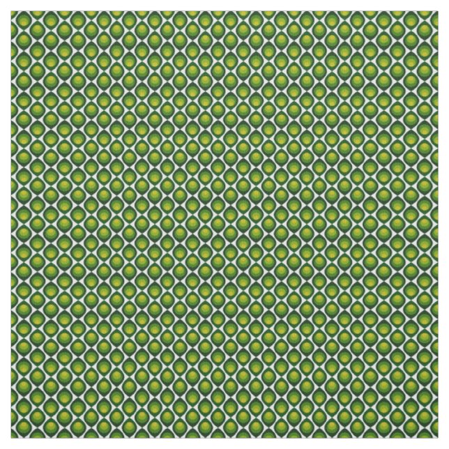 Tissu Pétales rétro design - Ombre verte (Échantillon)