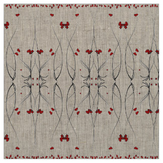 Tissu Pétales rouges