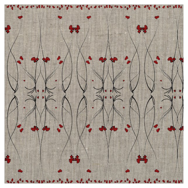 Tissu Pétales rouges (Échantillon)