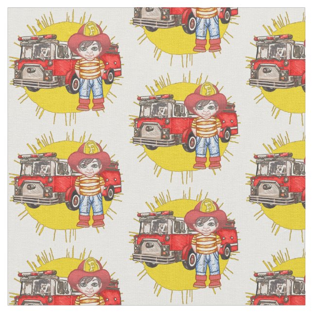 Tissu Petit pompier (Fermer)