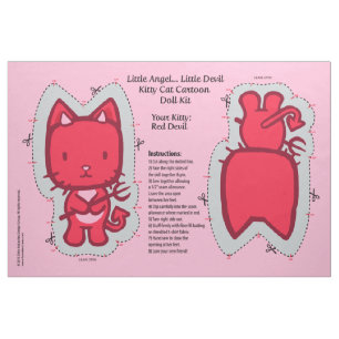 Tissu Peu d'ange… petit kit de poupée de chat de Kitt