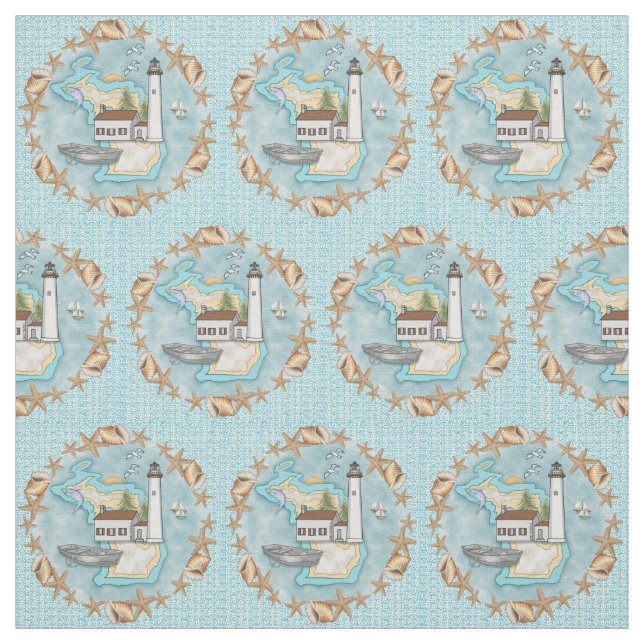 Tissu Phare de Michigan Shells (Échantillon)
