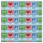 Physiothérapeute de pinte d'amour de paix