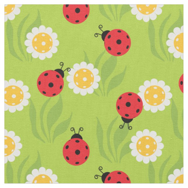 Tissu Pickleball ladybugs et marguerites taille personna (Fermer)