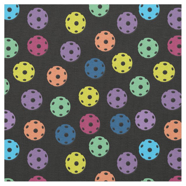 Tissu Pickleball - mélange sur arrière - plan noir (Fermer)