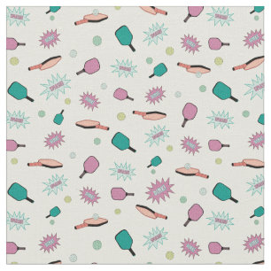 Tissu Pickleball ! Motif coloré