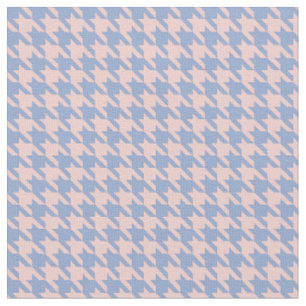 Tissu Pied-de-poule de rose en pastel et de bleu de ciel