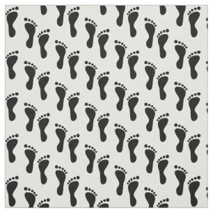 Tissu Pieds nus en noir et blanc