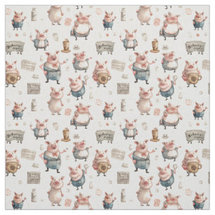 Tissu Piggy Perfection : Whimsy Pig
