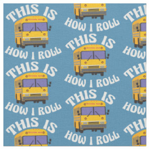 Tissu Pilote de bus scolaire Funny