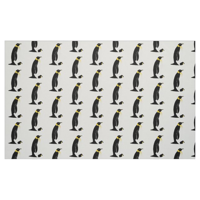 Tissu Pingouin avec son bébé (Fat Quarter)