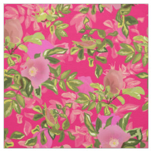 Tissu Pink rose hanche, rose rose sauvage hanche