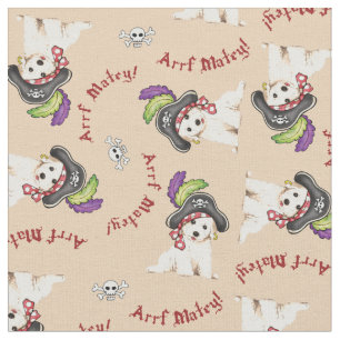 Tissu Pirate de Bichon Frise