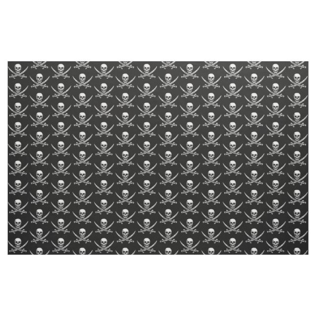 Tissu Pirate Skull and Sword Crossbones (TLAPD) (Yard)