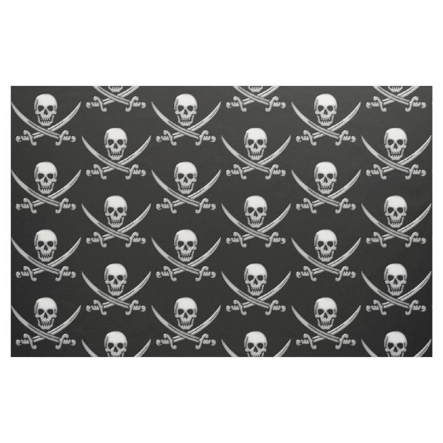 Tissu Pirate Skull and Sword Crossbones (TLAPD) (Yard)