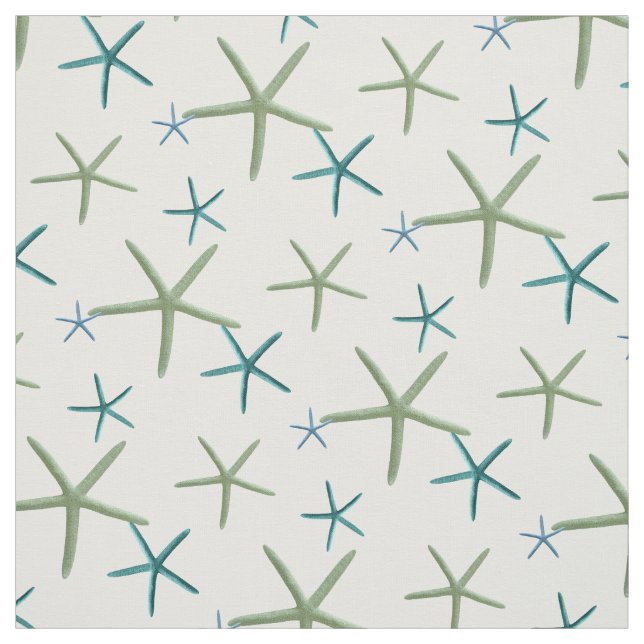 Tissu PixDezines Étoile de mer/Menthe/Teal/Fond DIY (Échantillon)