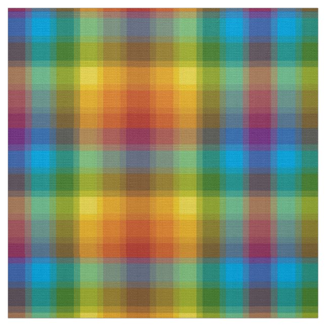 Tissu Plaid arc-en-ciel (Échantillon)