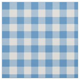 Tissu Plaid bleu-clair et blanc classique de guingan