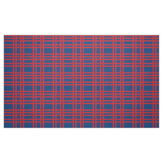 Tissu plaid bleu et rouge