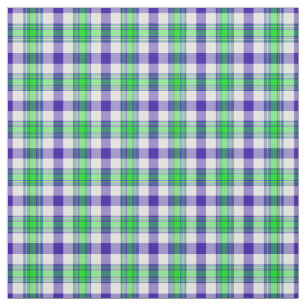 Tissu Plaid bleu et vert