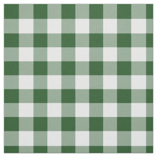 Tissu Plaid classique vert et blanc En vichy