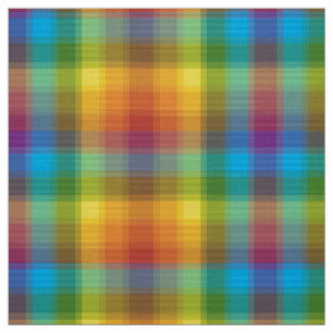 Tissu Plaid d'arc-en-ciel
