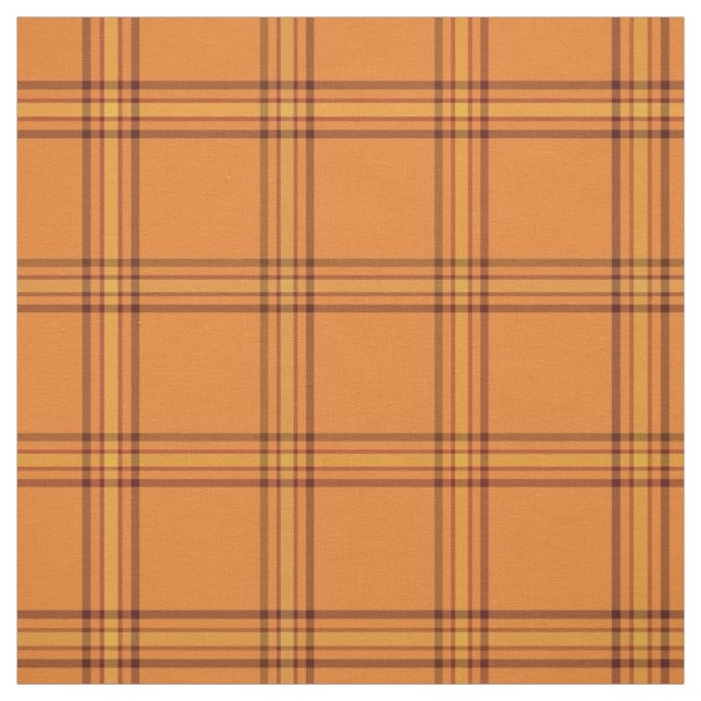 Tissu Plaid d'automne de chute dans l'orange avec le (Échantillon)