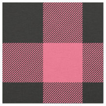 Plaid de buffle rose et noir rustique