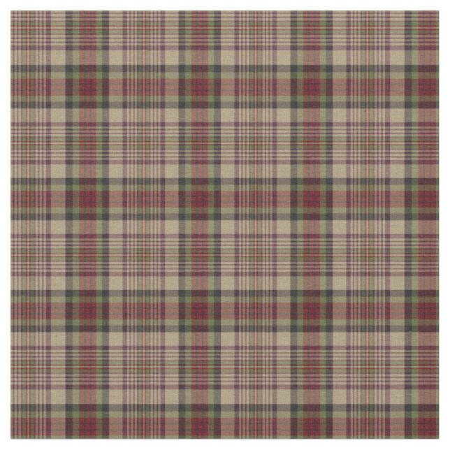 Tissu Plaid de Tan, rouge et vert (Fermer)