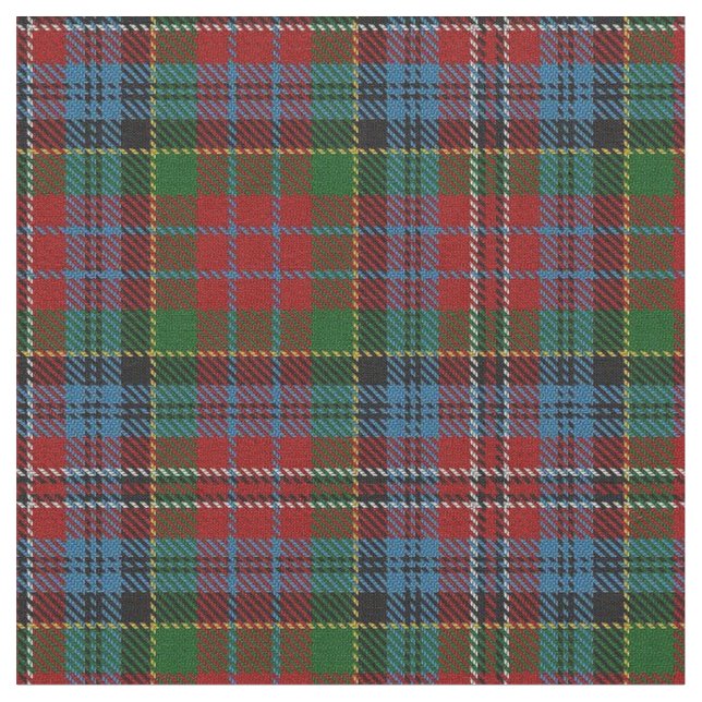 Tissu Plaid de tartan écossais vert-bleu rouge de Kidd (Fermer)