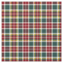 Plaid écossais rouge, vert, et jaune vintage