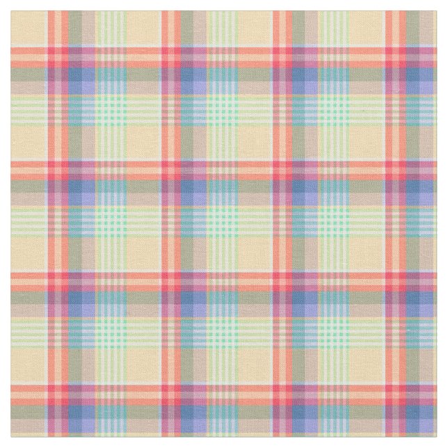 Tissu Plaid Girly en pastel (Fermer)