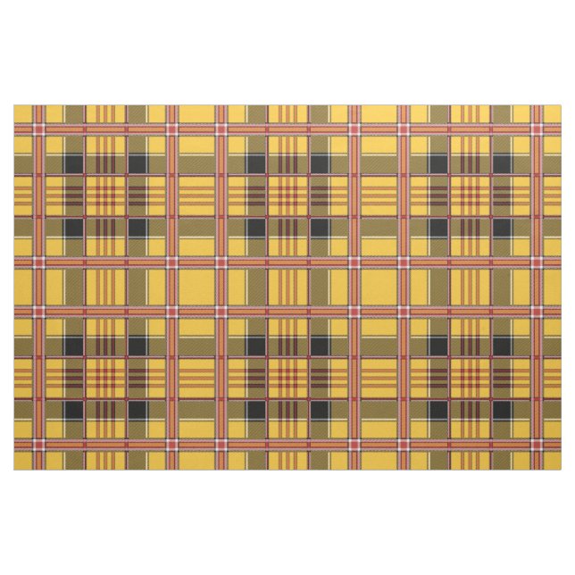 tissu plaid jaune (Yard)