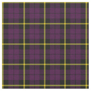 Tissu Plaid jaune noir pourpre chaud foncé print2 de