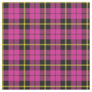 Tissu Plaid jaune noir rose lumineux print2 de rayure
