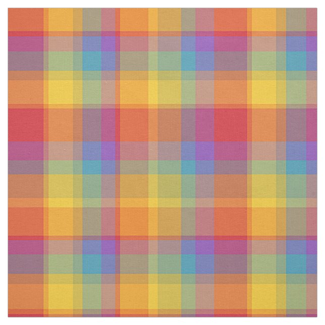 Tissu Plaid juteux d'arc-en-ciel (Échantillon)