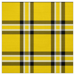 Tissu Plaid noir et jaune