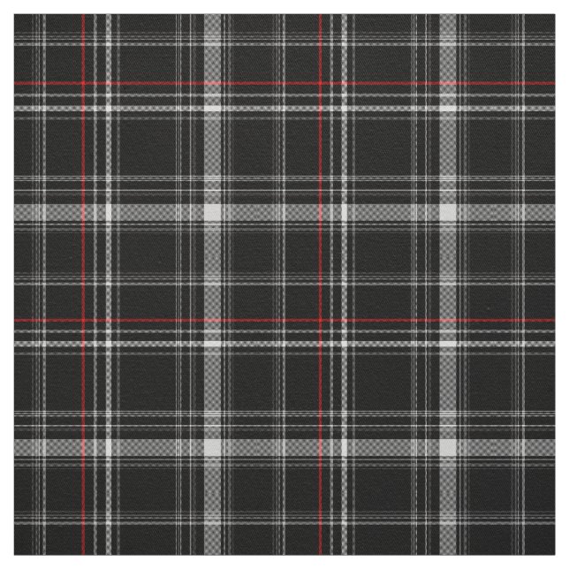 Tissu plaid noir et rouge (Échantillon)
