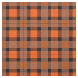 Tissu Plaid noir orange d'automne