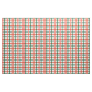 Tissu Plaid rose moderne de vert bleu de la rétro moiti