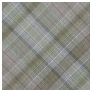 Tissu Plaid vert et brun gris