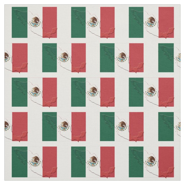 Tissu Plan du drapeau MEXICO (Échantillon)