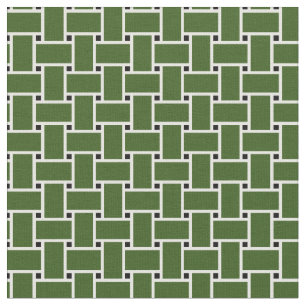 Tissu Plan motif du panier de tissage vert de forêt
