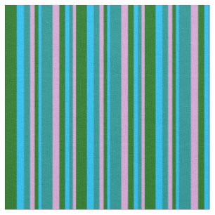 Tissu Plum, cyan foncé, bleu ciel profond et vert foncé