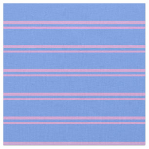 Tissu Plum et Cornflower Blue Stripes Motif