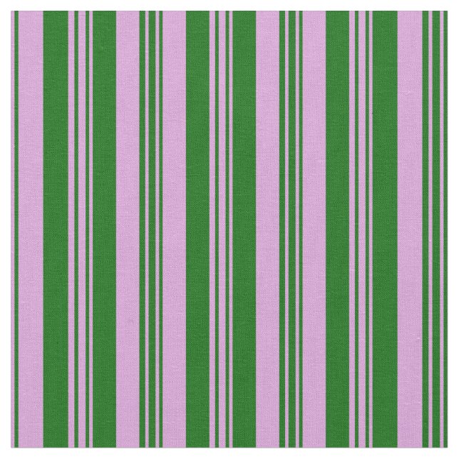 Tissu Plum et Motif vert foncé (Fermer)