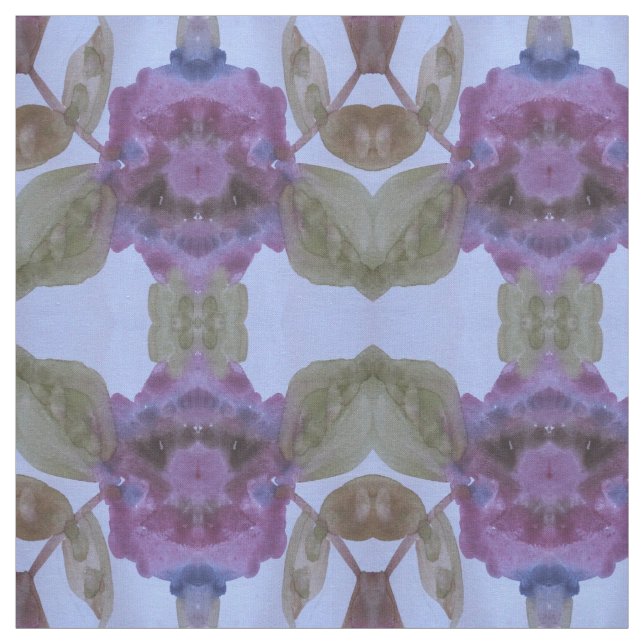 Tissu Plum pourpre et vert olive et bleu (Échantillon)