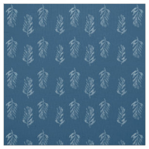 Tissu Plumes bleues