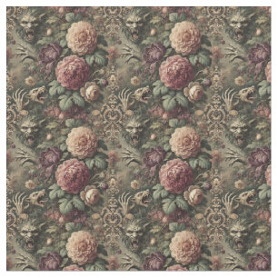 Tissu Plus fort que les fleurs - Carrelage Gothique